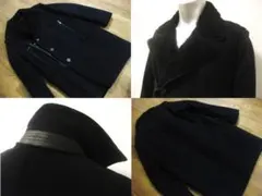 LANVIN ランバン レザー 切返し 裏ボア ジッパー デザイン コート 50のサムネイル