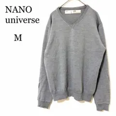 【ナノユニバース】ニット　M Vネックセーター　無地　シンプル　通学　通勤