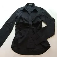 BLACK by MOUSSY ブラックバイマウジー ドレスシャツ 黒 日本製のサムネイル