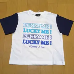 新品☆コムサイズム　グラフィックプリント　白色　半袖Tシャツ100cm