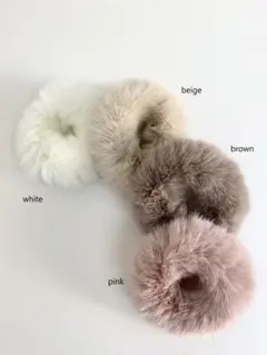 ミンクファー シュシュ 韓国 即発送 送料込 新品  1+1 sale