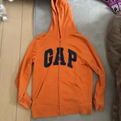 GAP オレンジ ジップアップパーカー