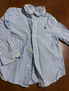 Ralph Lauren 24M 長袖シャツ 青白ストライプ