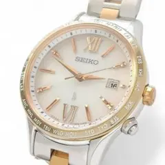 稼働【極上美品16㎝】セイコー SEIKO ルキア 電波ソーラー　ピンクゴールド
