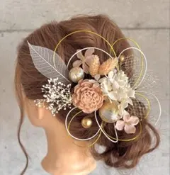 ドライフラワー髪飾り　卒業式髪飾り　結婚式髪飾り　お呼ばれ髪飾り　成人式髪飾り
