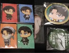 進撃の巨人　缶バッジ　リヴァイ　アクスタ　7点セット