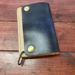 ミドルトラッカーウォレット手染め