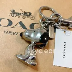 新品❇︎正規品 COACH 2025 コラボ スヌーピー チャーム キーリング