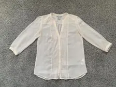 H&M シアーブラウス ホワイト 長袖