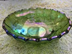 虹色の孔雀模様ガラスボウル - メルカリ