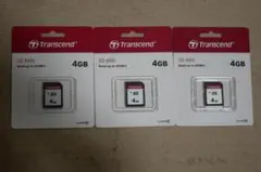 未使用 Transcend トランセンド SDカード 300S 4GB 3枚