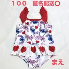 【ディズニー】100cm スティッチ エンジェル 水着 ワンピース 女の子