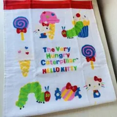 【新品】はらぺこあおむし×キティコラボ　タオル