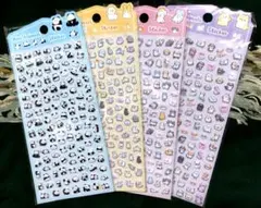 小さな動物のぷくぷくシール