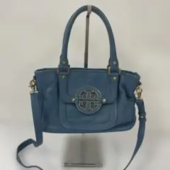 【美品】トリーバーチ アマンダ ショルダーバッグ ブルー