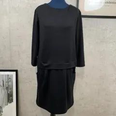PAGEBOY ひざ丈スカート M ブラック 無地 長袖 伸縮性有 レディースのサムネイル
