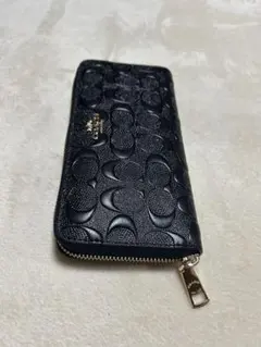 【美品】COACH 長財布 レザー ブラック レディース