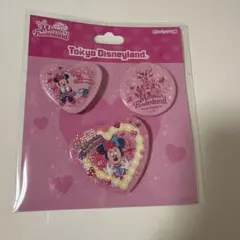 東京ディズニーランド ミニーマウス 缶バッジ 3個セット