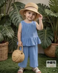 シーイン　SHEIN ベビー　セットアップ　　新品未使用　ブルー