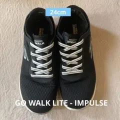 SKECHERS GO WALK LITE 24cm スリッポン 黒