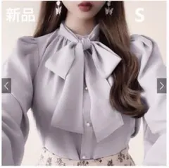 GRL 2wayボウタイバンドカラーブラウス　S