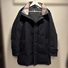 BLACK LABEL フード付きダウンコート 紺