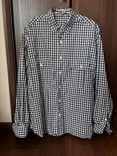 Porter Classic Roll-Up Shirt, Gingham, Navy, Size M