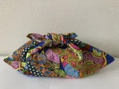 あずま袋（C691）アフリカン柄ストライプお弁当袋内袋ハンドメイドあづま袋