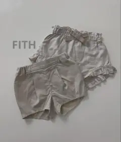 美品FITH.フィスベビーパンツ2着まとめ売りブルマショートパンツリボン8090