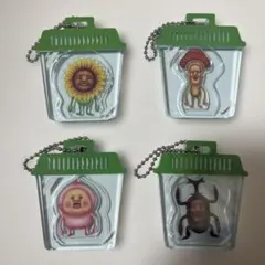 こびとづかん つかまえた！むしかご アクリルキーホルダー 4個セット