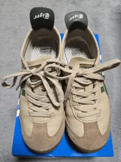 オニツカタイガー Mexico66 ベージュ/グラスグリーン　23cm