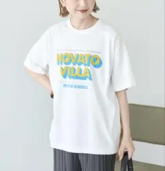 アメリカンホリック＊配色ロゴプリントTシャツ 半袖 新品のサムネイル