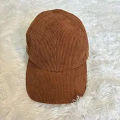 美品　キャップ　コードゥロイ　コーデゥロイ　冬生地　帽子　サイズ調整可能