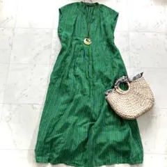 極美品☆ユナイテッドアローズ 洗える ギンガムチェック フレア 