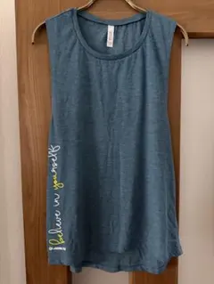 ジャザサイズ Mサイズ 青 タンクトップ believe in yourself