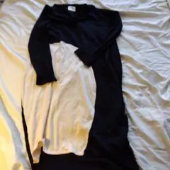 WOLF&RITA 長袖ワンピース 8Y黒/白