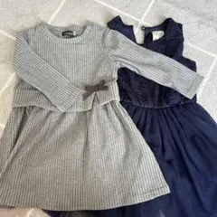 フォーマルワンピースセット（グレー・ネイビー）