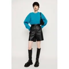 フェイクレザー ショートパンツ ブラック　SLYのサムネイル