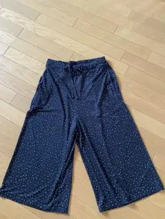 ドット柄 ❤︎プリントワイドパンツ Lサイズ　ルームパンツ　七分丈のサムネイル