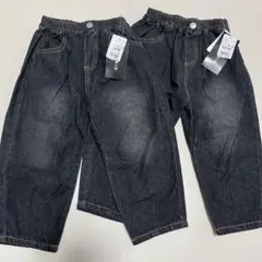 ダークデニムハーフパンツ2点セット