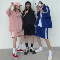 青のジャージ上下セット フリーサイズ