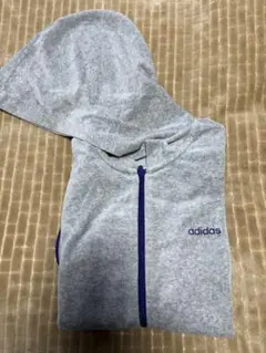 美品✨adidas フルジップパーカー グレー　レディースOT size