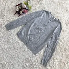 『UNIQLO』ユニクロ　ニットカーディガン　長袖　クルーネック　UVカット　L