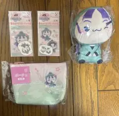 【忍たま乱太郎】フリューくじ もちぴこぬいぐるみ賞+ポーチ賞+その他【立花仙蔵】