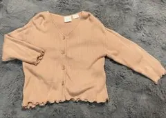 ZARA カーディガン　フリルデザイン　12-18m 86cm ピンクベージュ