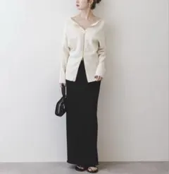 NOBLE コンフォートジャージーライクタイトスカート