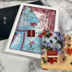 未使用　KENZO ケンゾー　花柄ハンカチ3枚セット