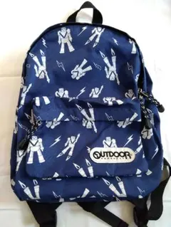 OUTDOOR ロボット柄 ネイビーリュック