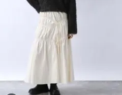 JEANASIS ドロストスカート　ホワイトのサムネイル