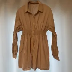 RETRO GIRL ベージュ シャツ長袖 Fサイズ